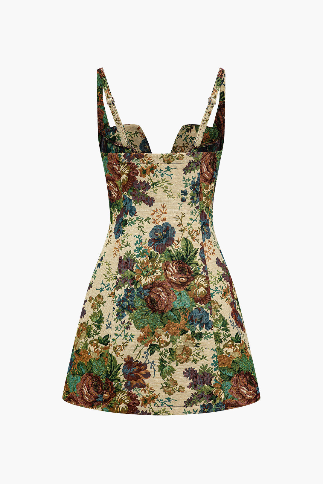 Floral Print V-Neck Mini Dress-1