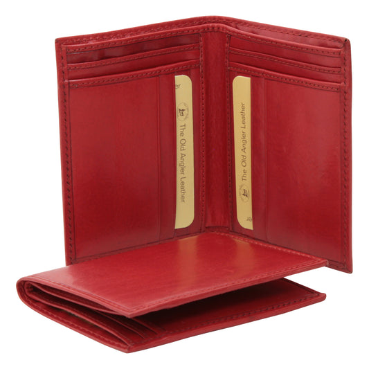 Leather wallet - red-0