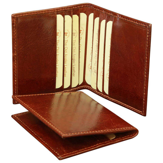 Leather Credit Card Holder - Brown with RFID-0