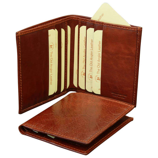 Small leather wallet - Brown with RFID-0
