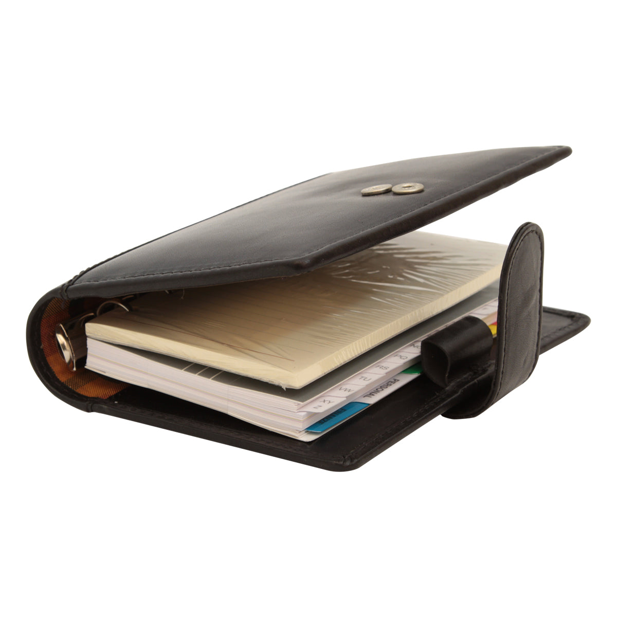 Leather organizer - black (small)-1
