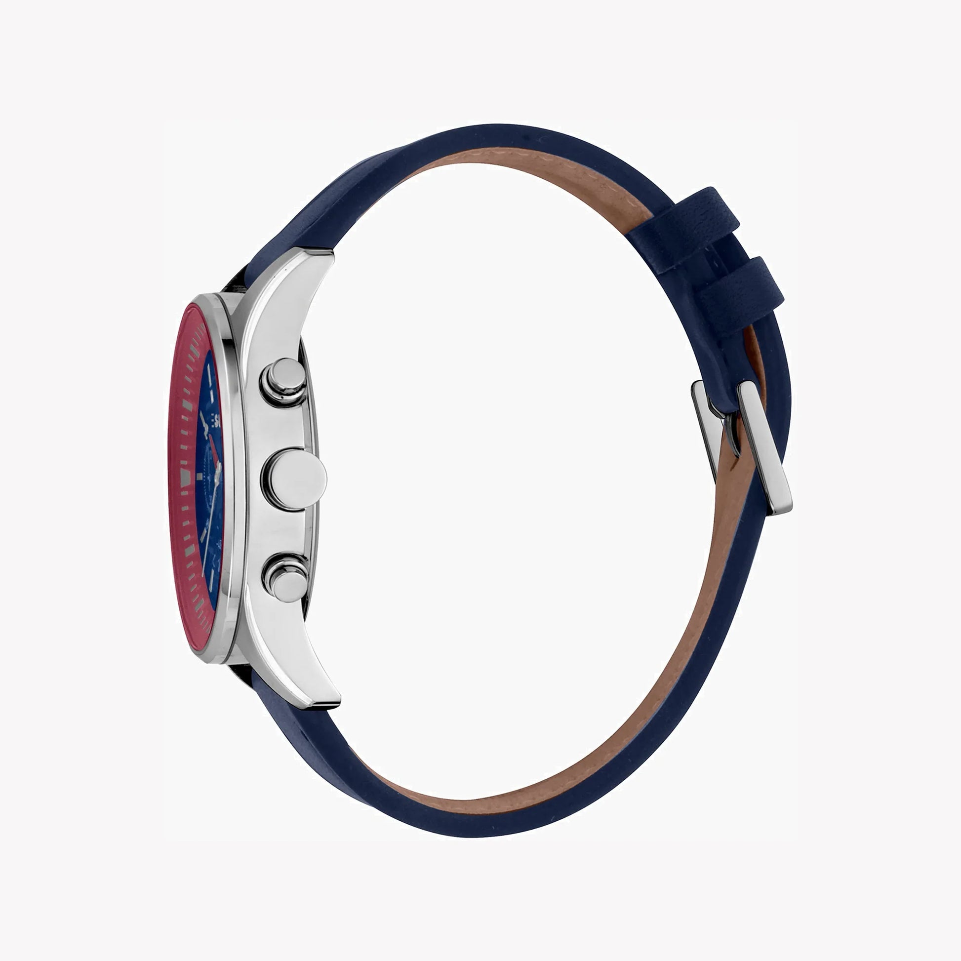 Esprit Men's Blue Leather Watch, Blue Dial | ES1G016M0045-1