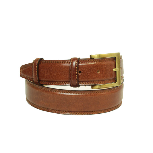 Leather belt  wide 1,57" - brown 5141-0