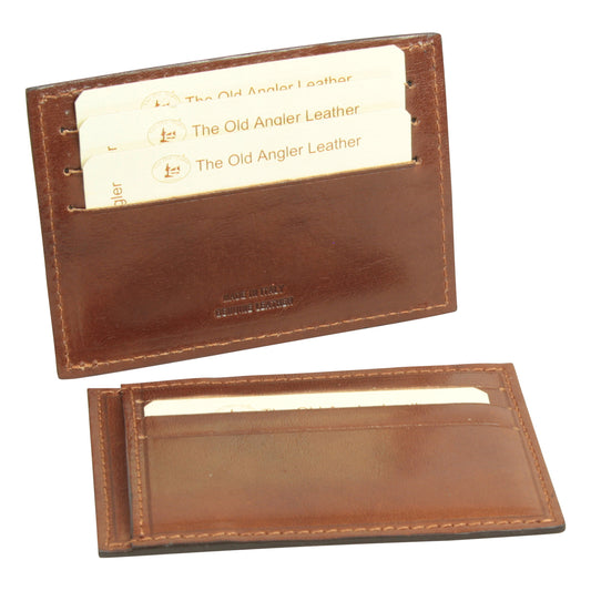 Leather Credit Card Holder with RFID blocking tecnology - Brown-0