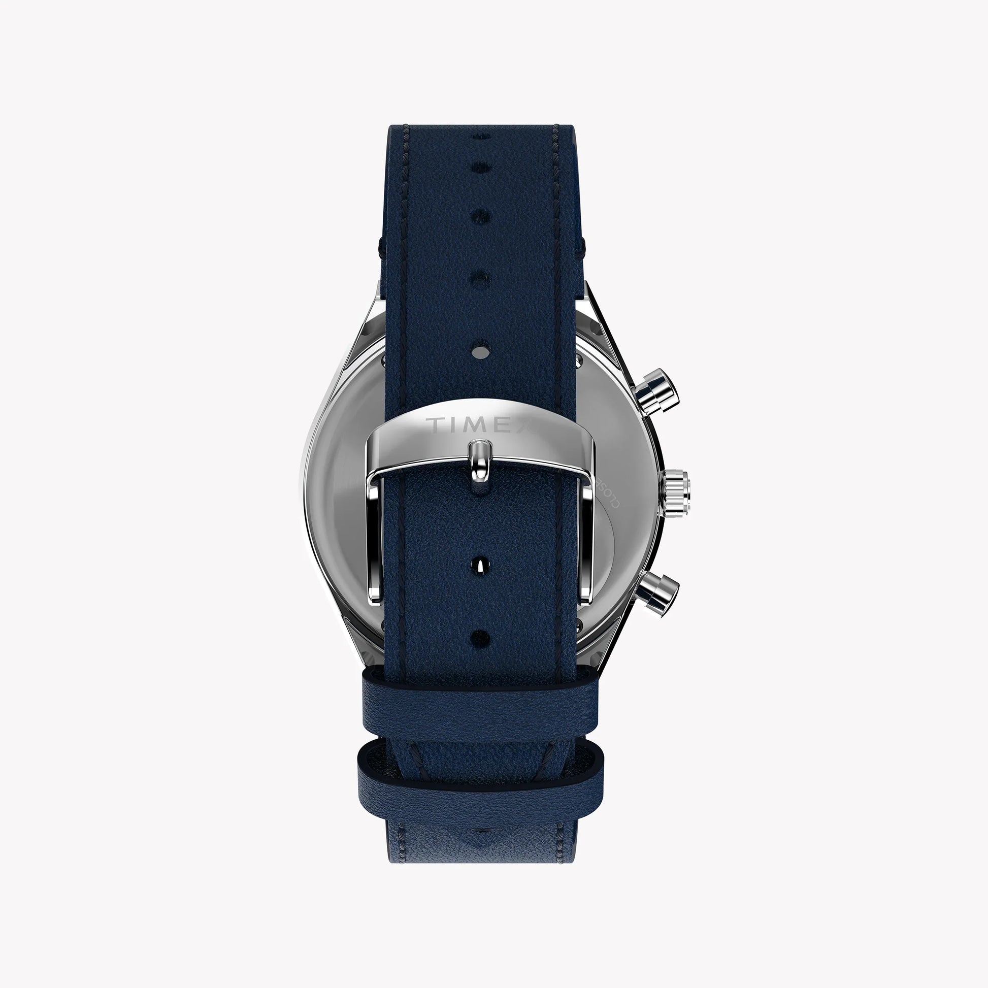 Timex Men's Blue Leather Chrono, Stainless Steel | TW2W51700-2