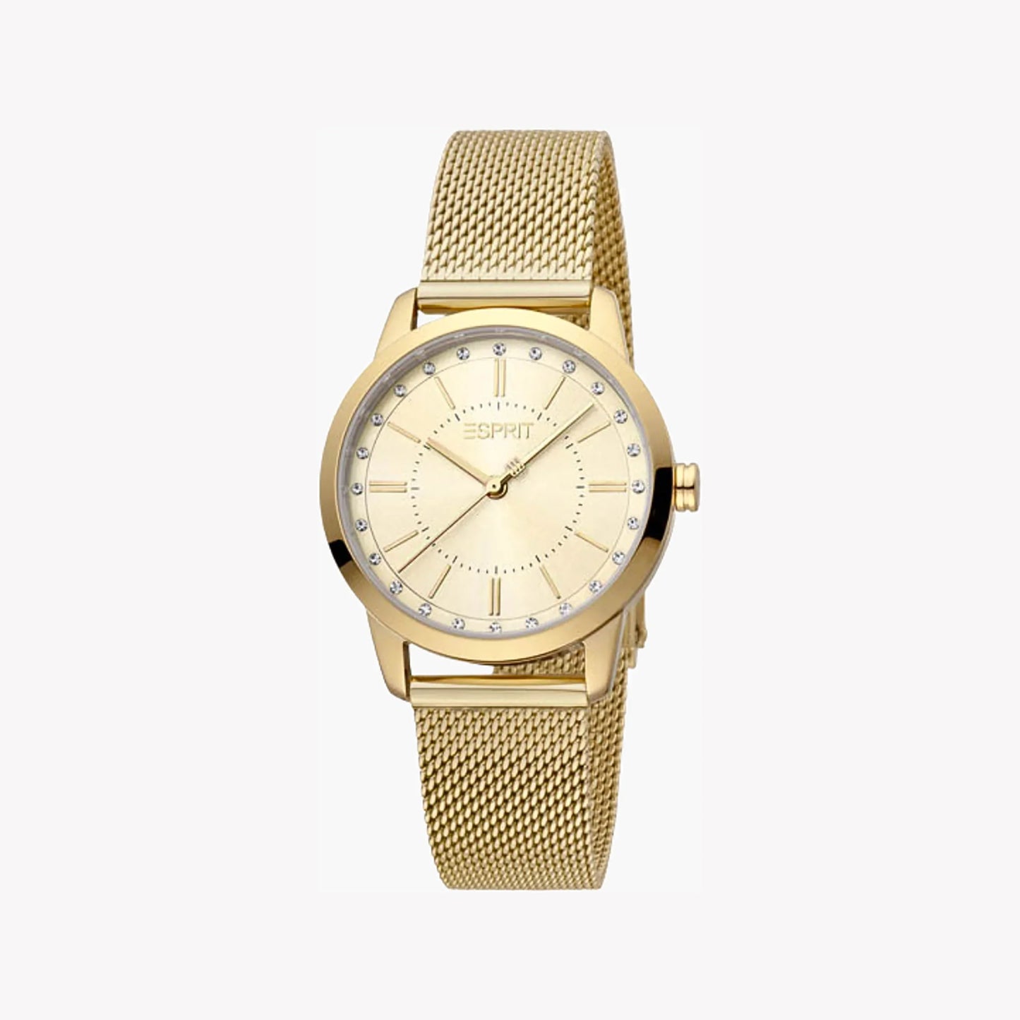 Esprit Women's Gold Stainless Steel Watch, Champagne Dial | ES1L086M0045-0