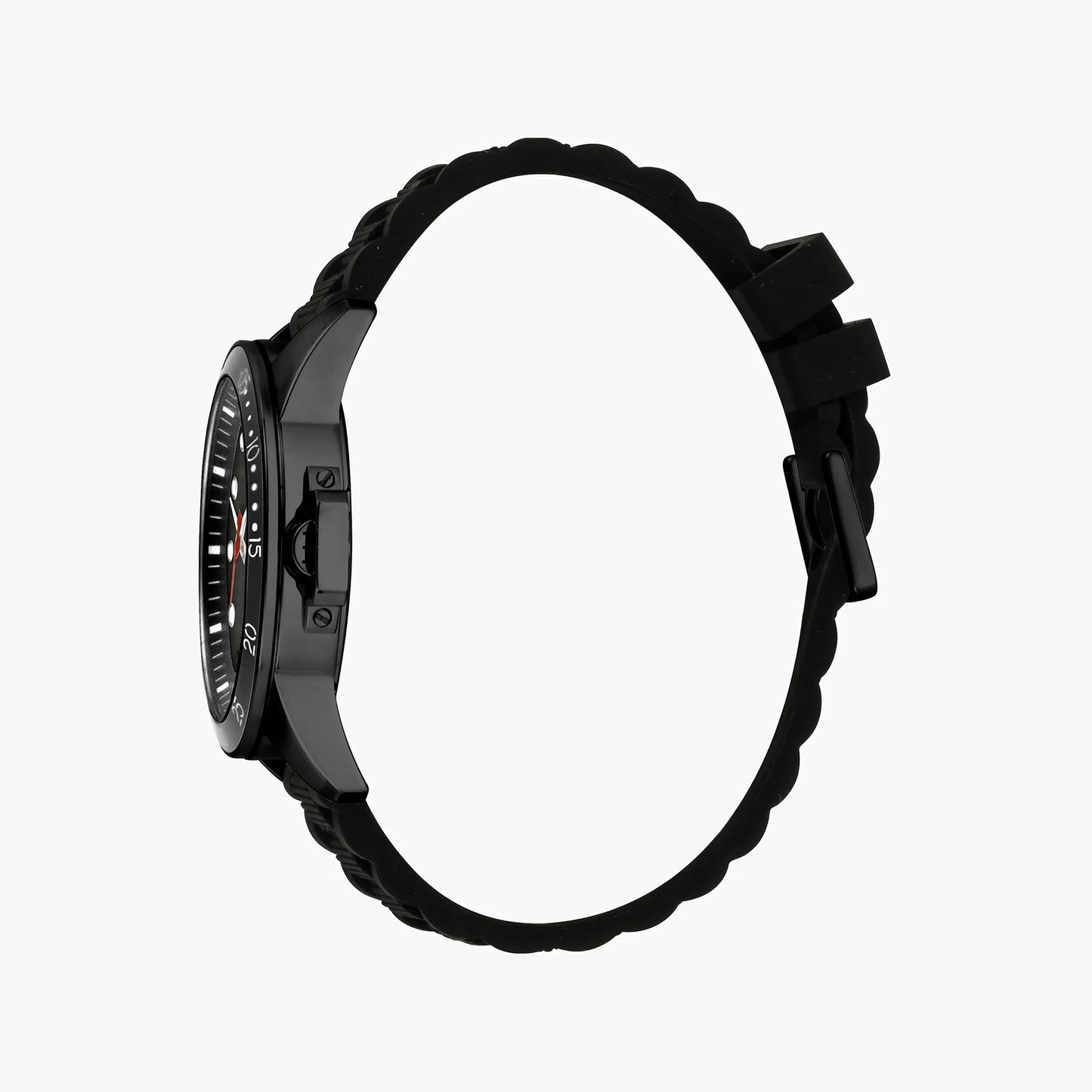 Esprit Men's Black Rubber Watch, Black Dial | ES1G061M0035-1