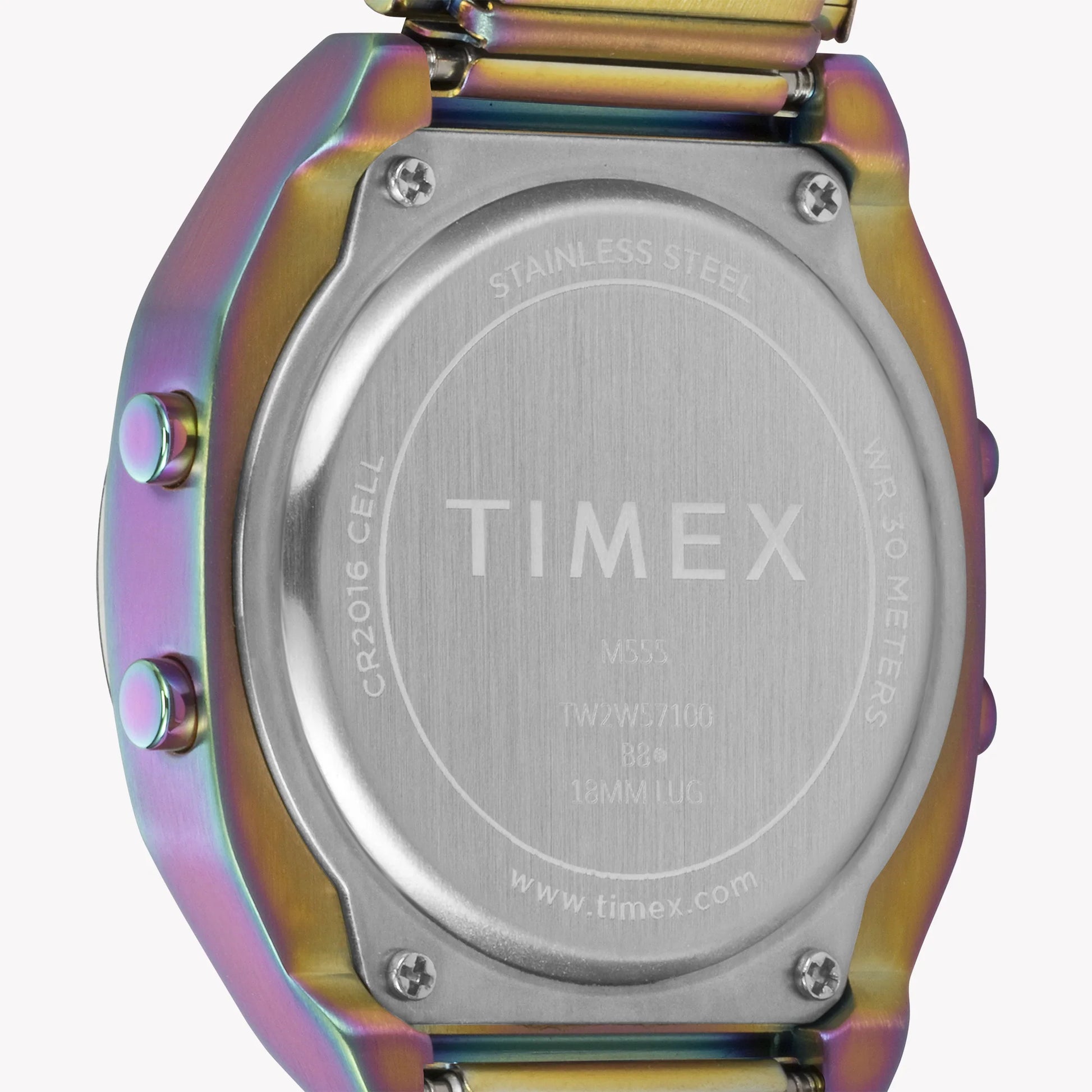 Timex Women's Purple Stainless Steel Watch, Digital Display | T80-3