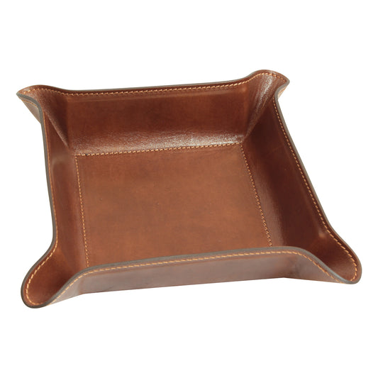 Leather Catchall Tray - Brown-0
