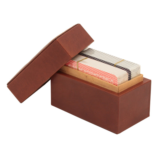 Leather Card Case - Brown-0