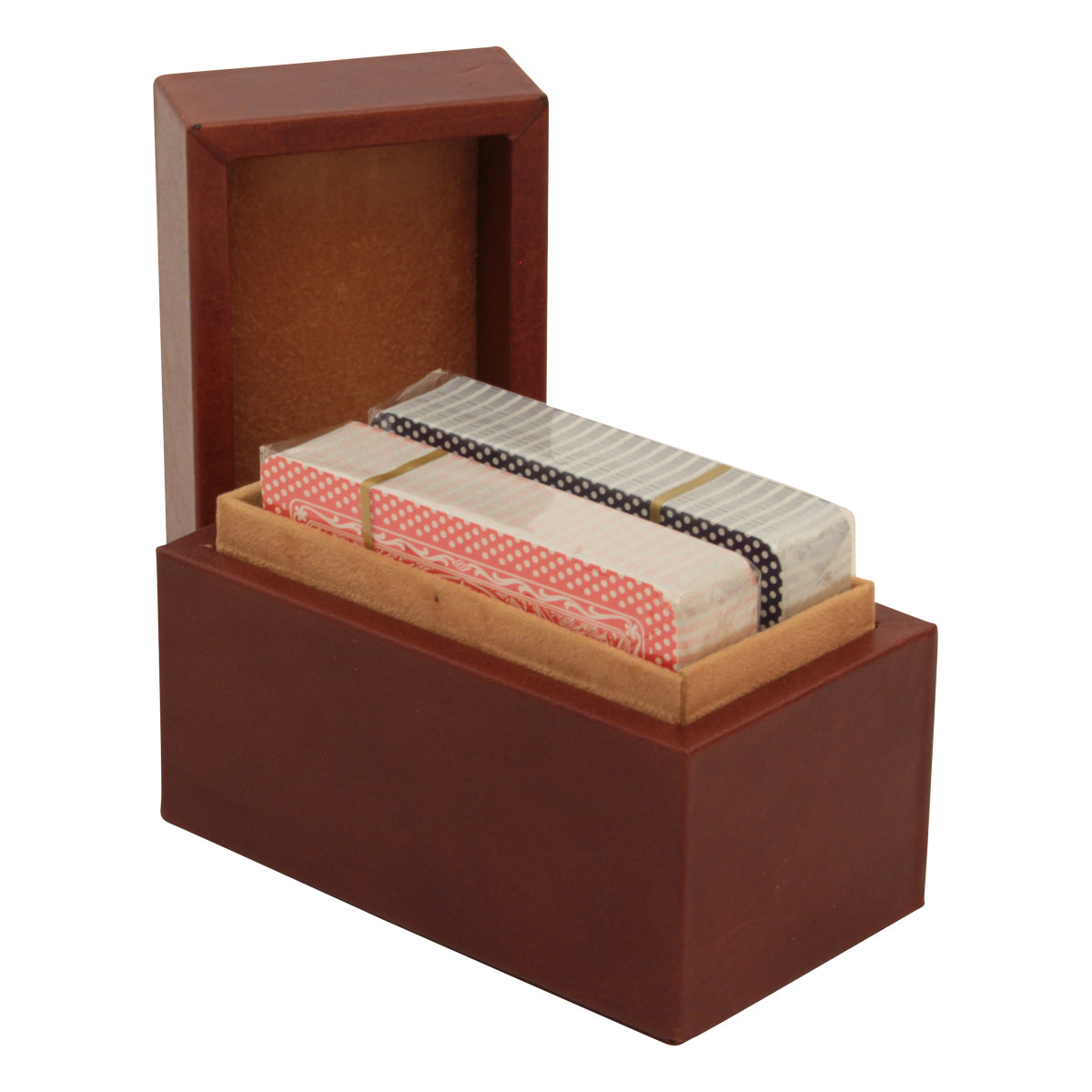 Leather Card Case - Brown-1
