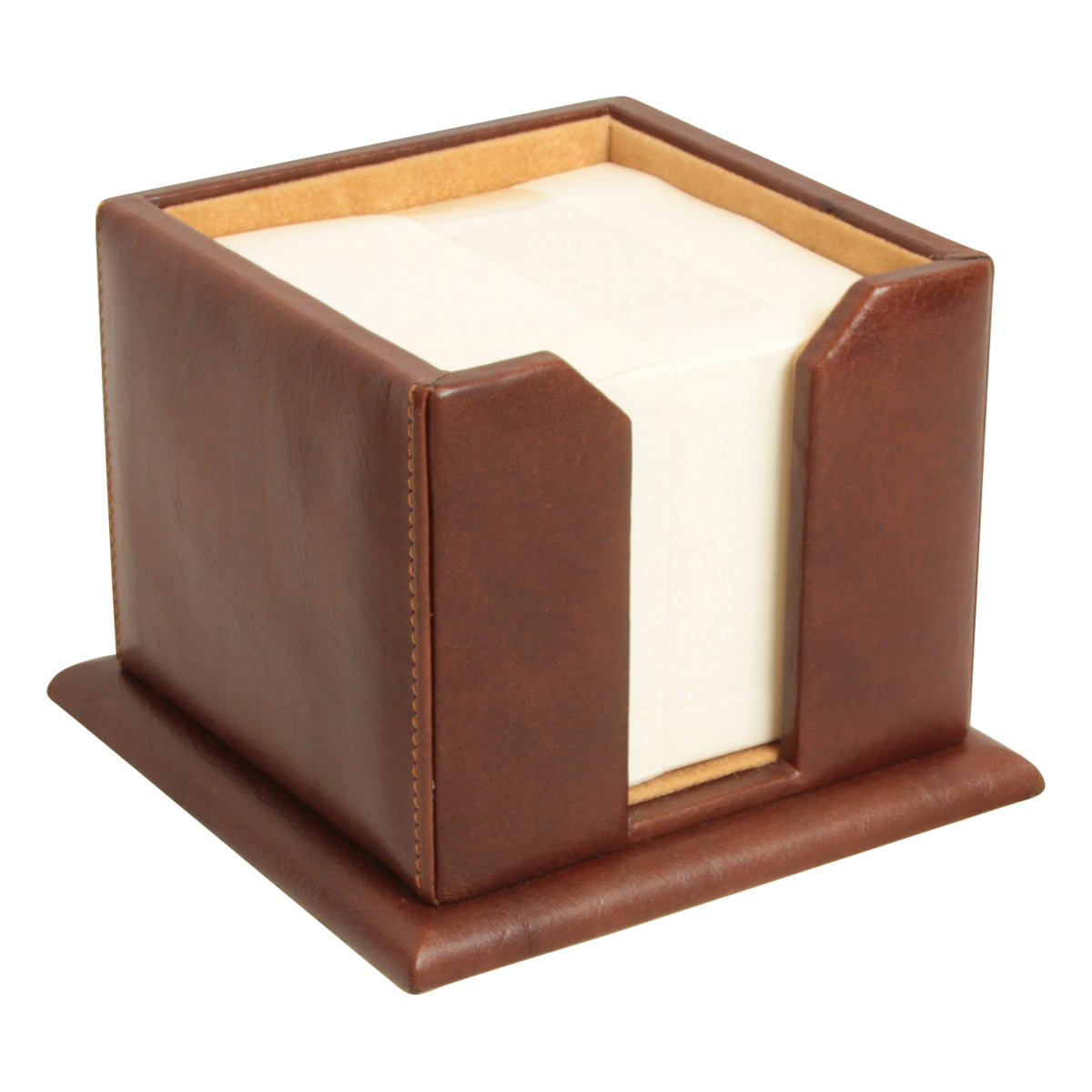 Leather Memo Pad Holder - Brown-0