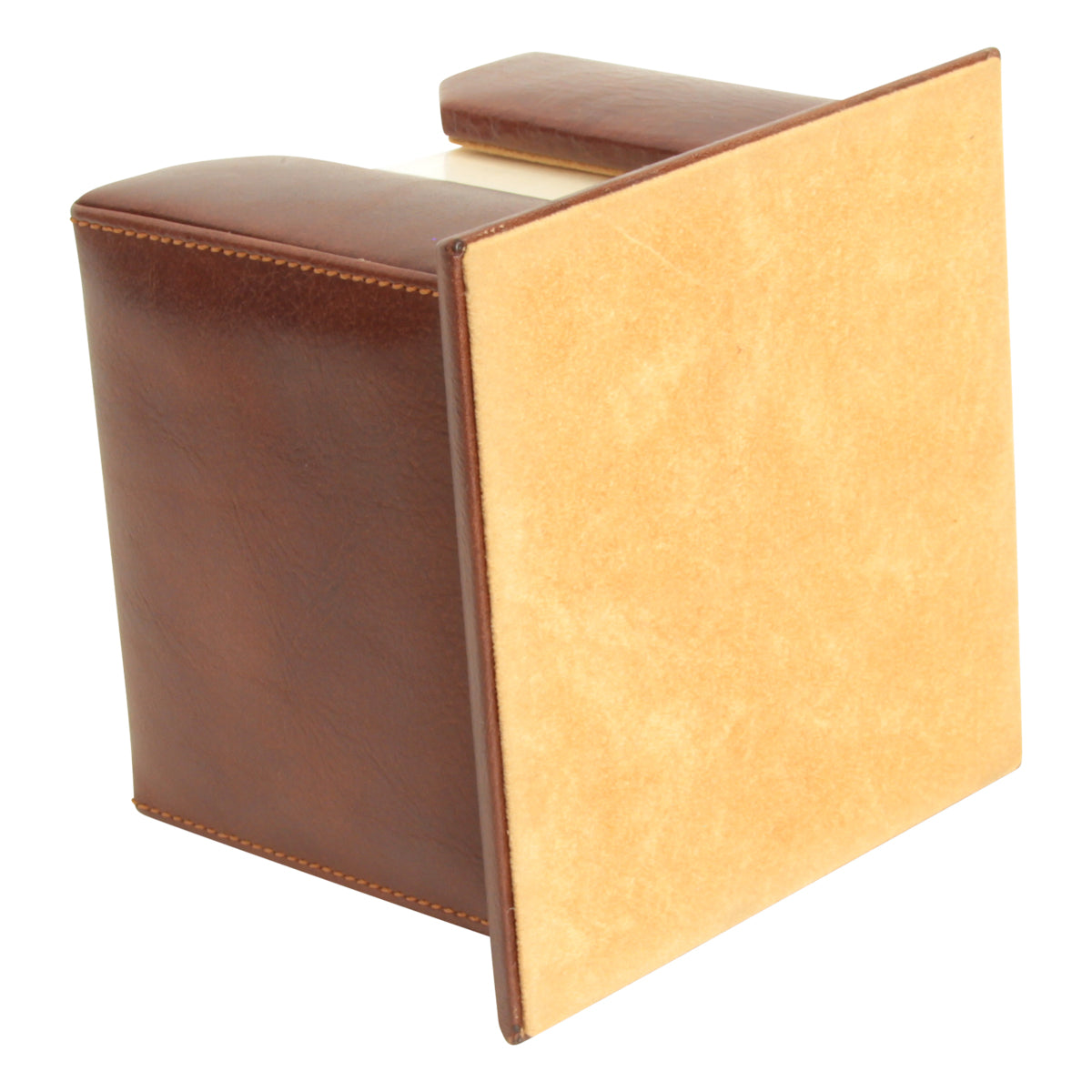 Leather Memo Pad Holder - Brown-1