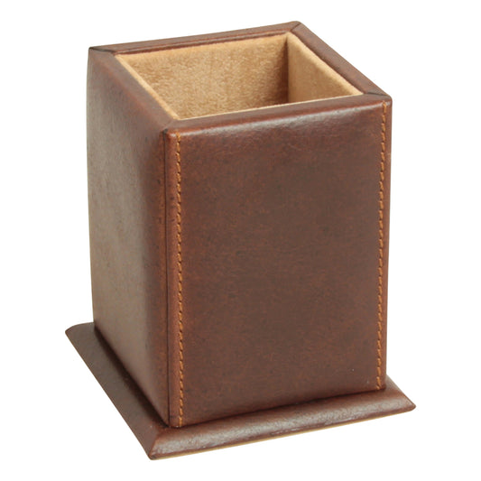 Leather Pen Holder - Brown-0