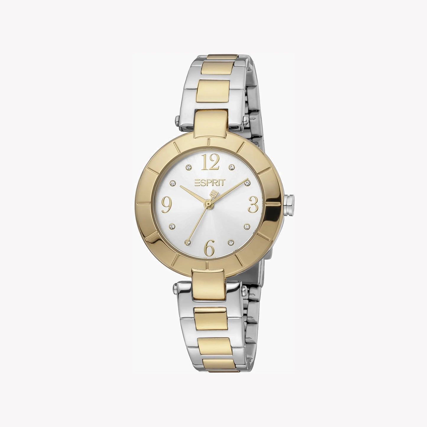 Esprit Women's Silver & Gold Stainless Steel Watch, Silver Dial | ES1L302M0035-1