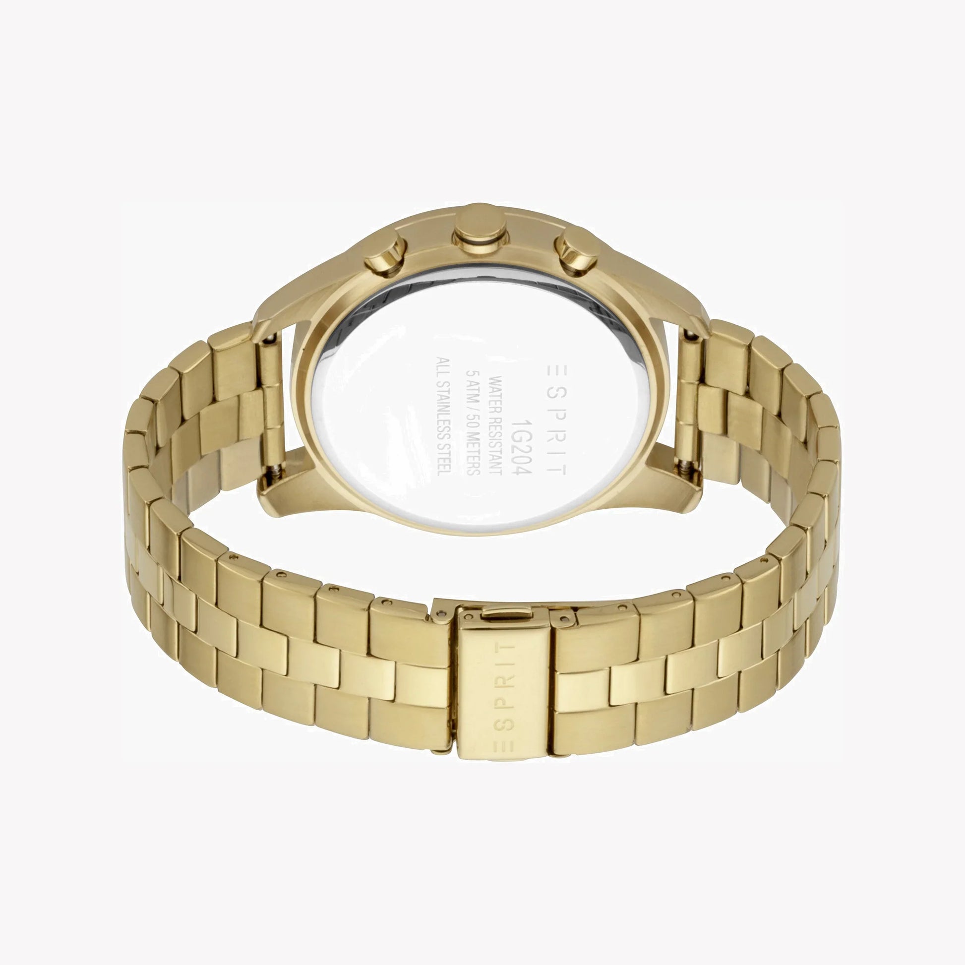 Esprit Men's Gold Stainless Steel Watch, Black Dial | ES1G113M0015-2