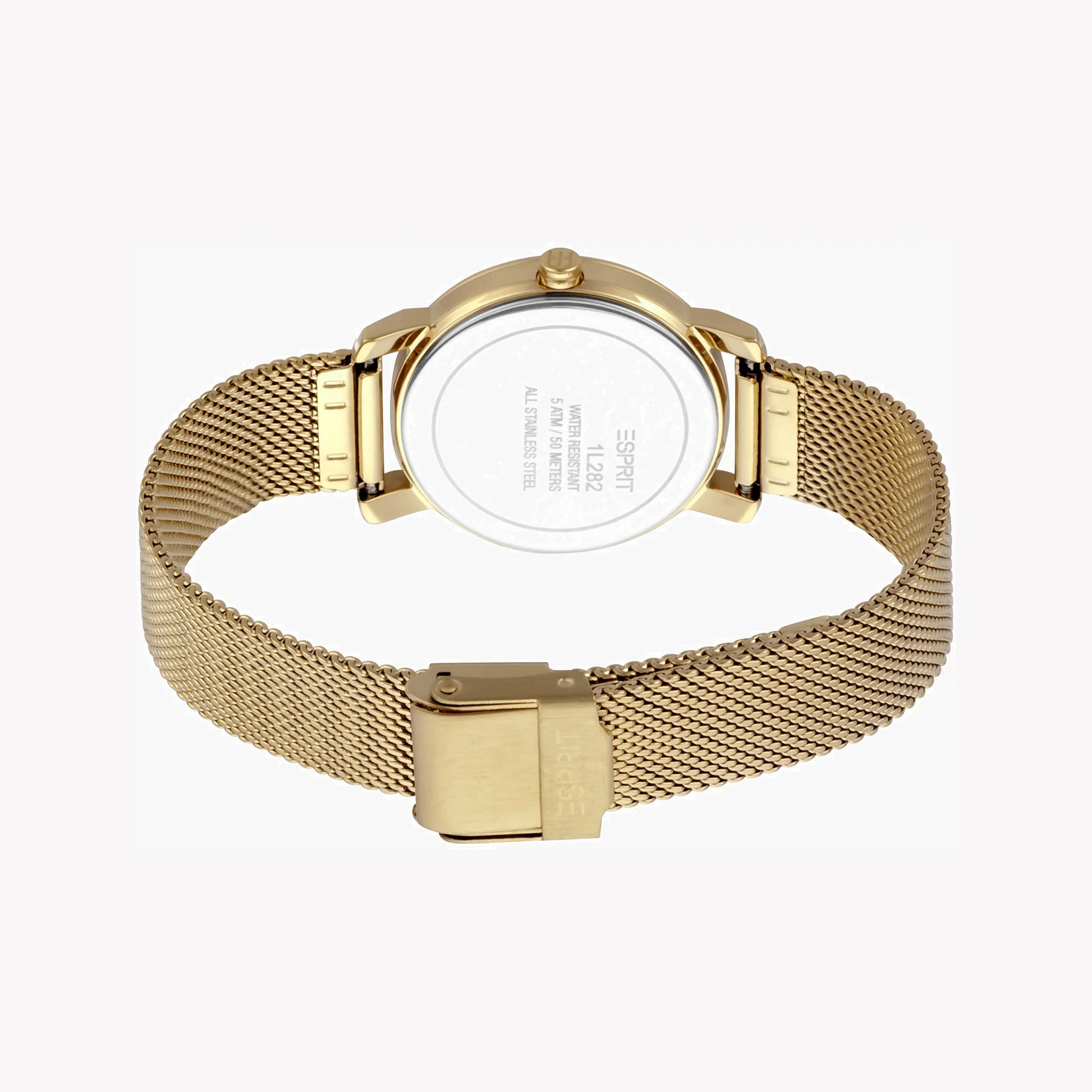 Esprit Women's Gold Stainless Steel Watch, Champagne Dial | ES1L083M0015-3