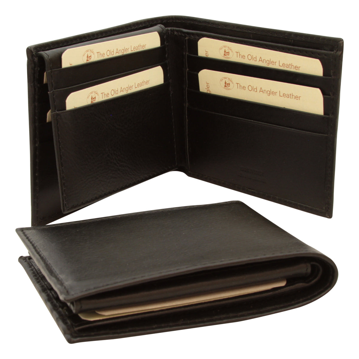 Leather Bifold Wallet - Black with RFID-0