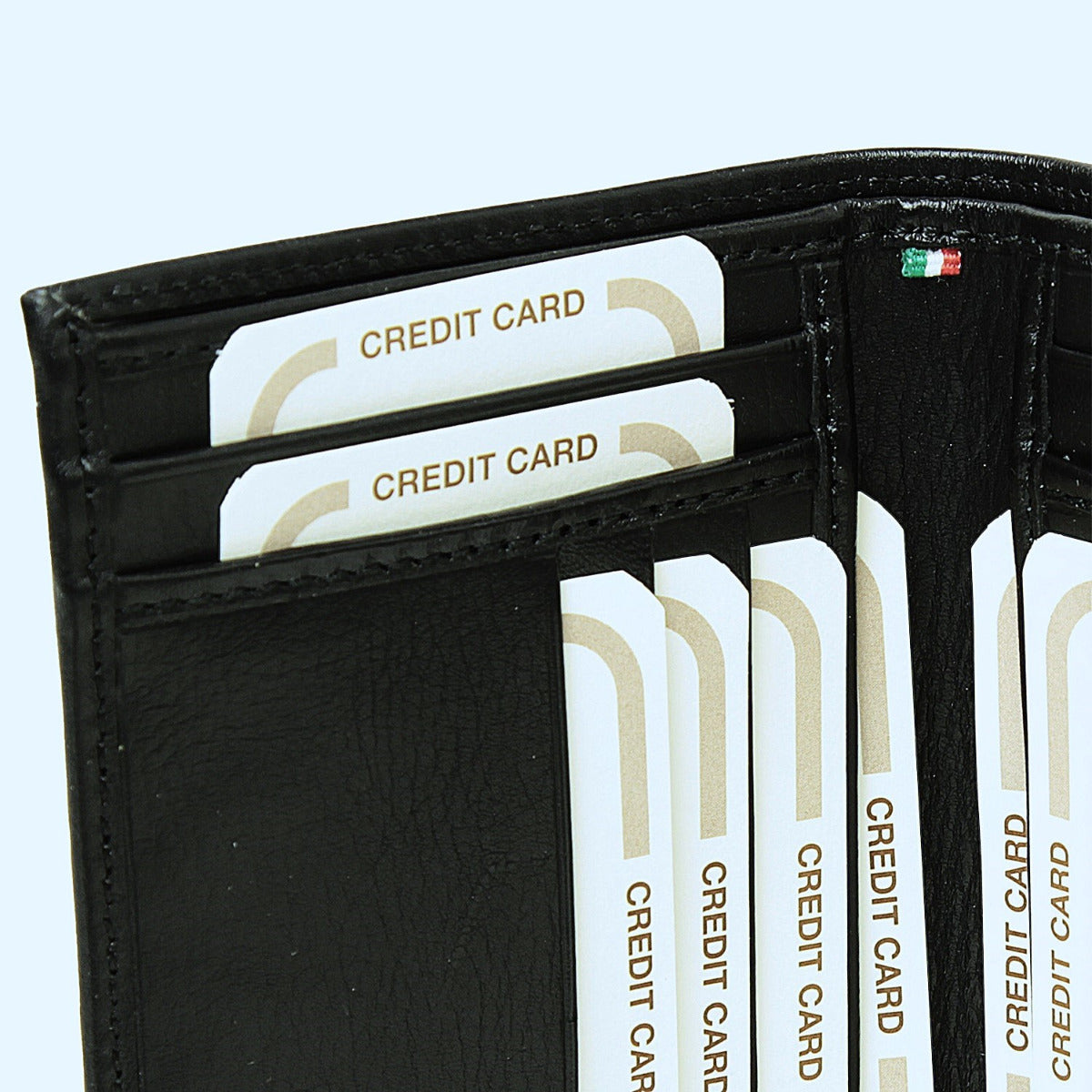 LEATHER CARD HOLDER WITH RFID-BLACK-1