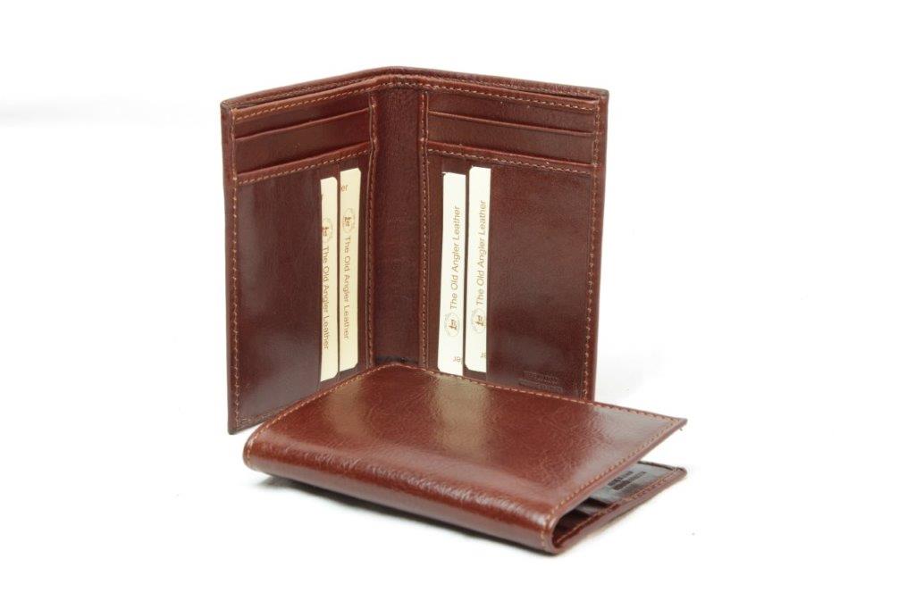 LEATHER CARD HOLDER WITH RFID-BROWN-1