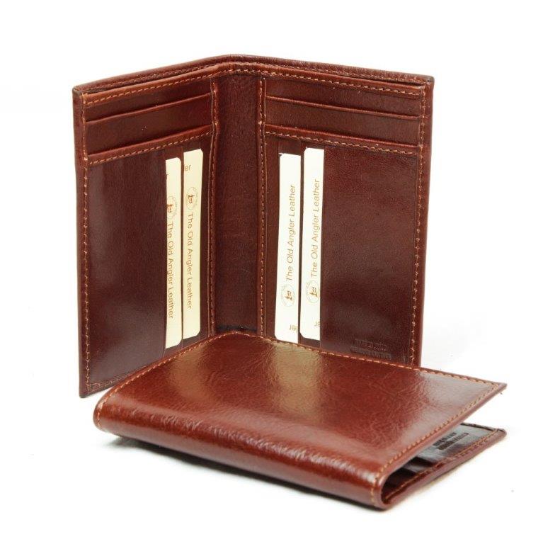 LEATHER CARD HOLDER WITH RFID-BROWN-0