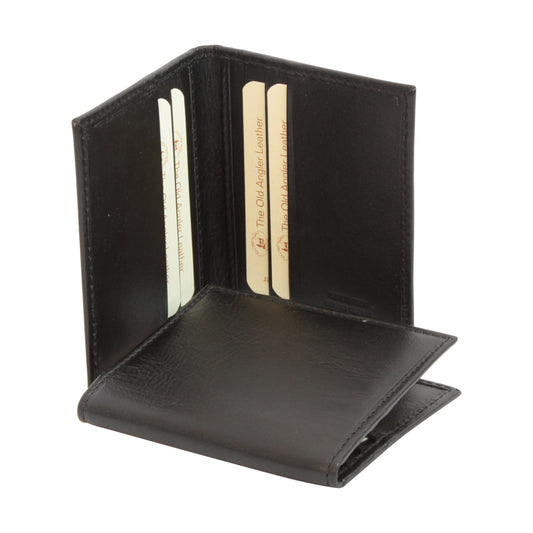 Leather credit card holder with RFID - black-0