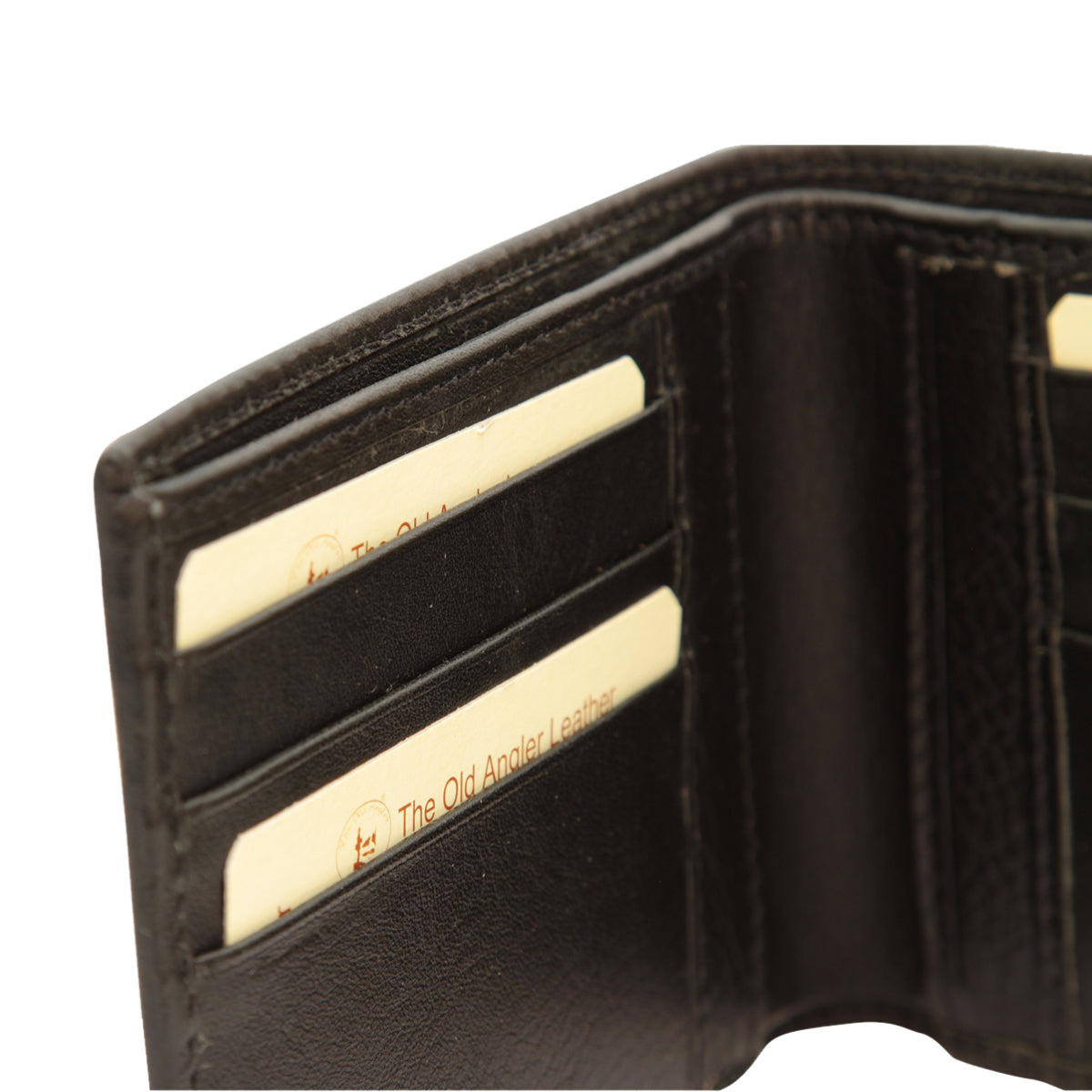 Leather bifold wallet - black with RFID-1