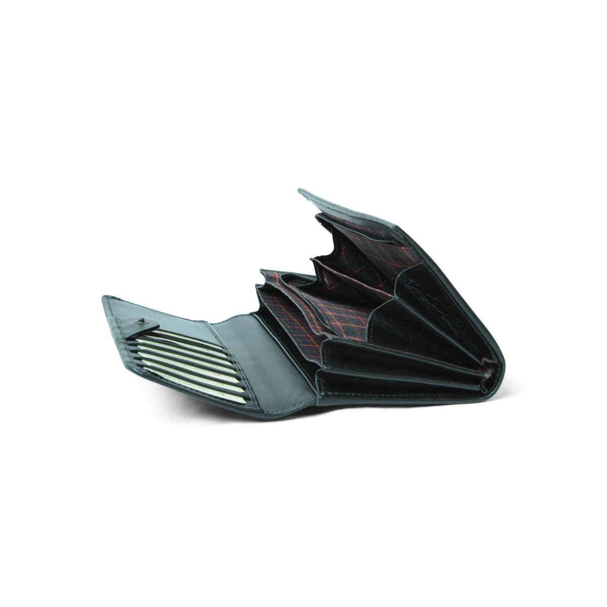 Leather wallet with RFID for women - black-1