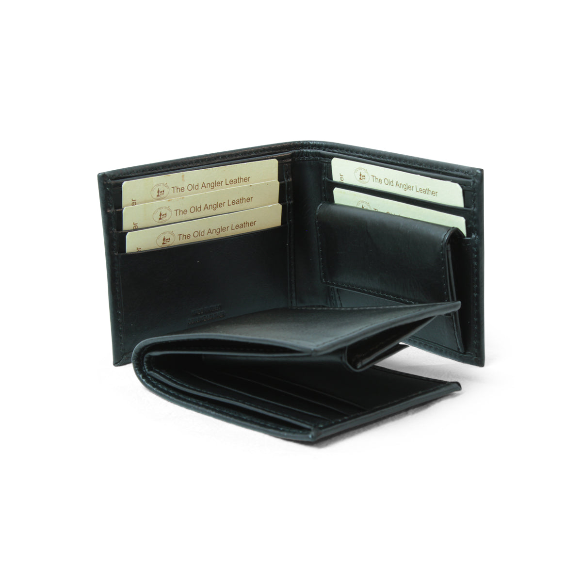 Leather wallet with RFID- black-1