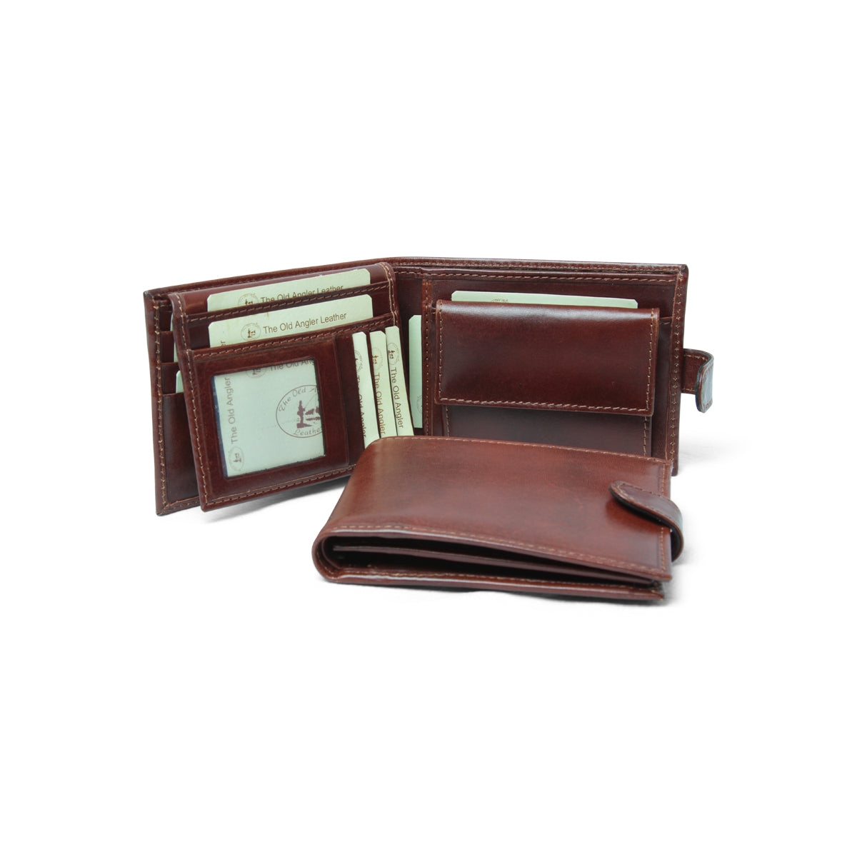 Leather Bifold Wallet  - Brown withRFID-0