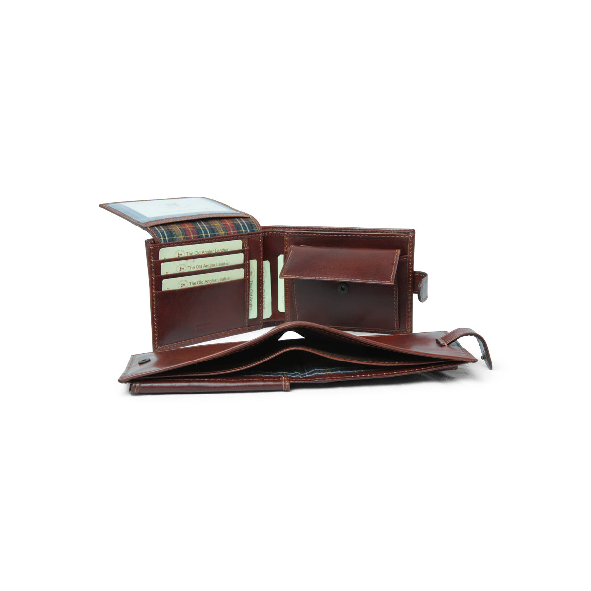 Leather Bifold Wallet  - Brown withRFID-1