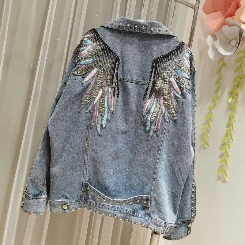 Denim Jacket Personality Versatile Casual-3