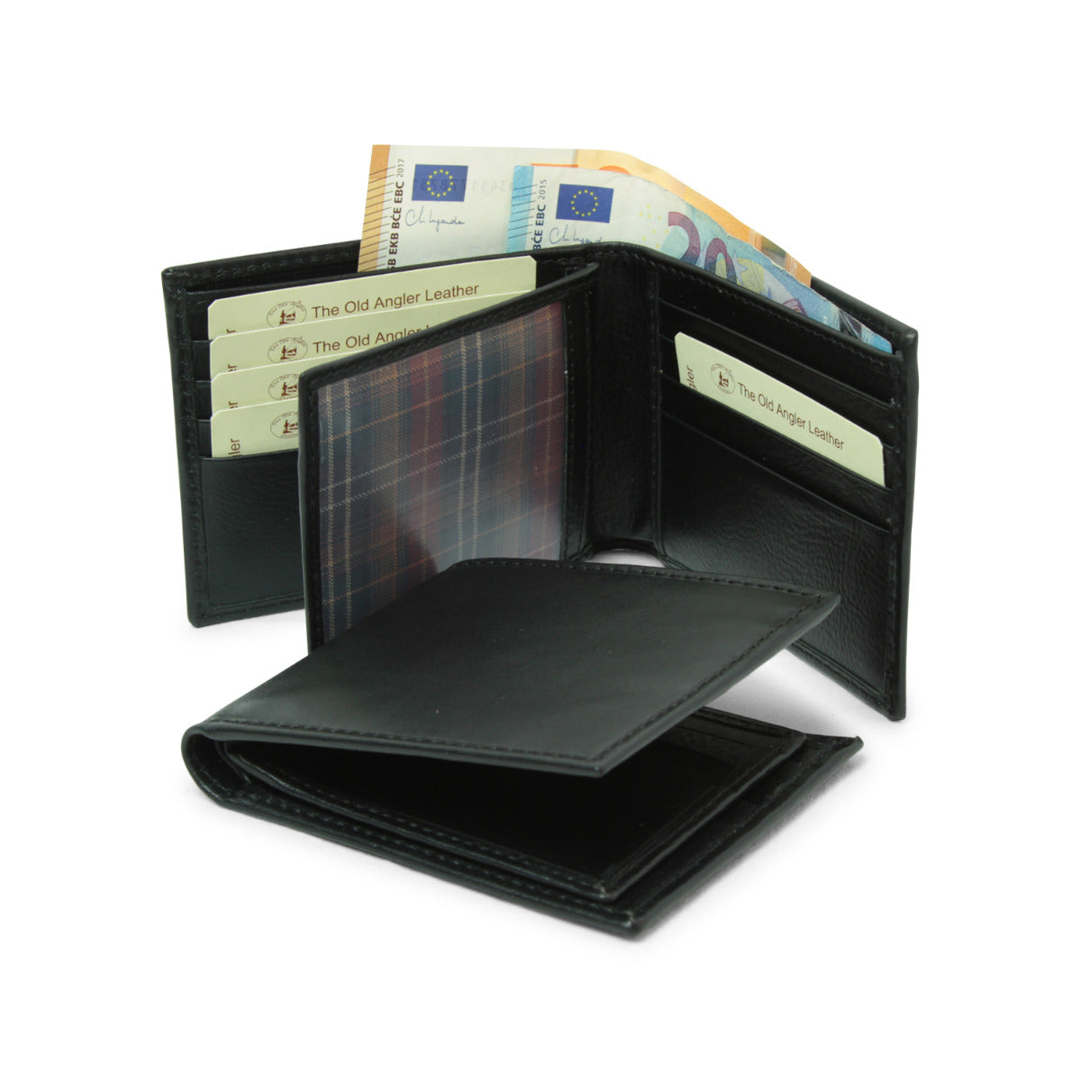Leather wallet  - black with RFID-1