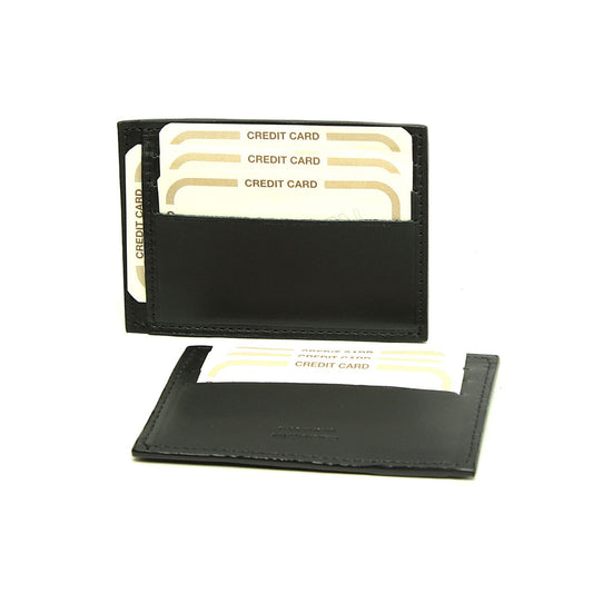 Leather Credit Card Holder with RFID blocking tecnology – black-0