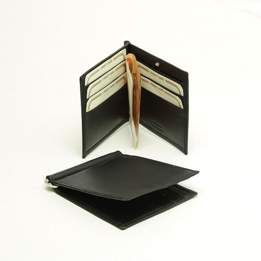Full grain leather wallet with RFID - black-0