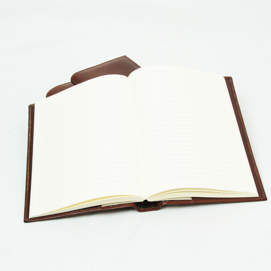 Full grain leather large diary - brown-0
