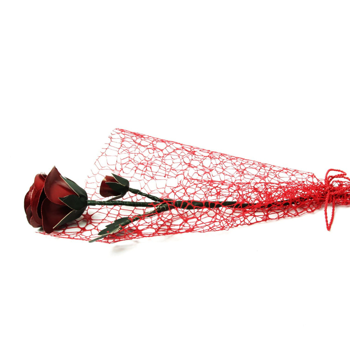 Leather red rose-0