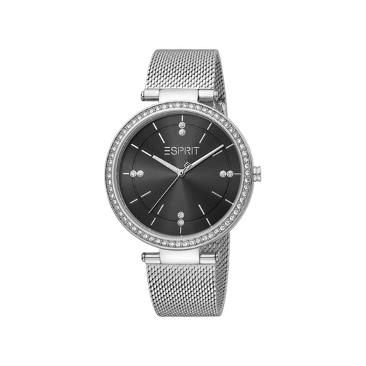 Esprit Women's Silver Stainless Steel Watch, Black Dial | ES1L203M0015-0