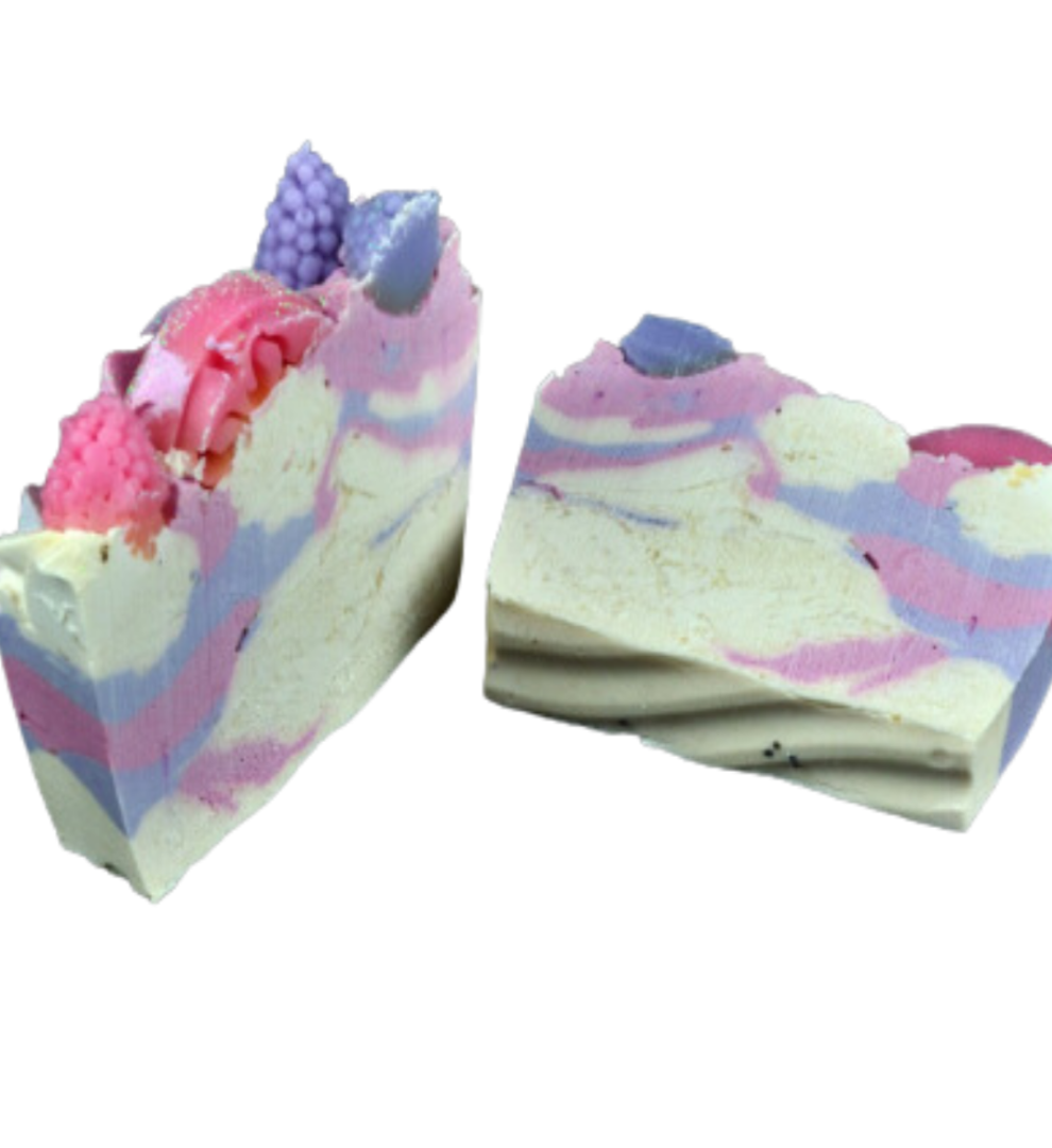 Luxury Berrylicious Soap Slice - Vegan - SLS Free - Cold Process Soap-0