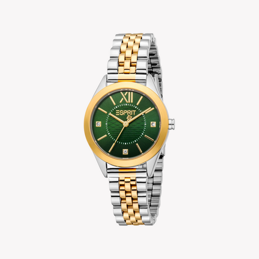 ESPRIT Women's Silver/Gold Watch | ES1L434M1065-0