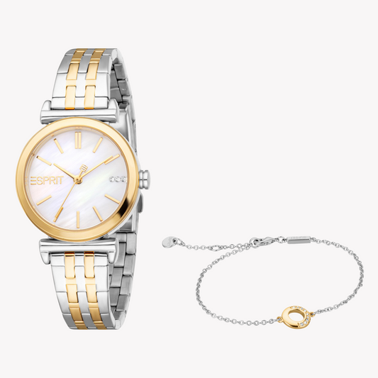 ESPRIT Women's Silver & Gold Watch | ES1L505M0075-0
