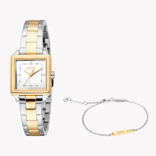 ESPRIT Women's Silver & Gold Stainless Steel Watch | ES1L511M0065-0