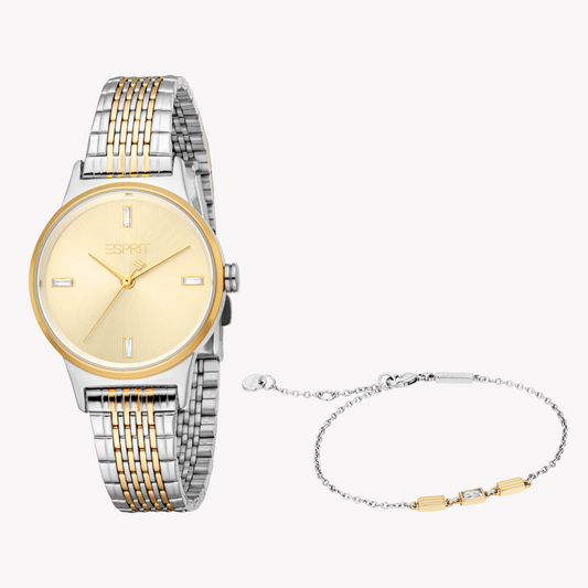 ESPRIT Women's Silver & Gold Watch | ES1L519M0045-0