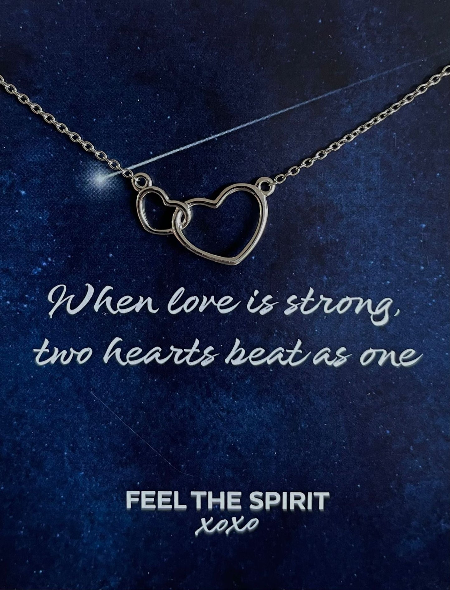 Ketting Twee Hartjes Zilver XN005S-1