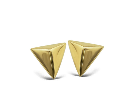 Oorbellen Piramide 3D Goudkleur JE001G-0