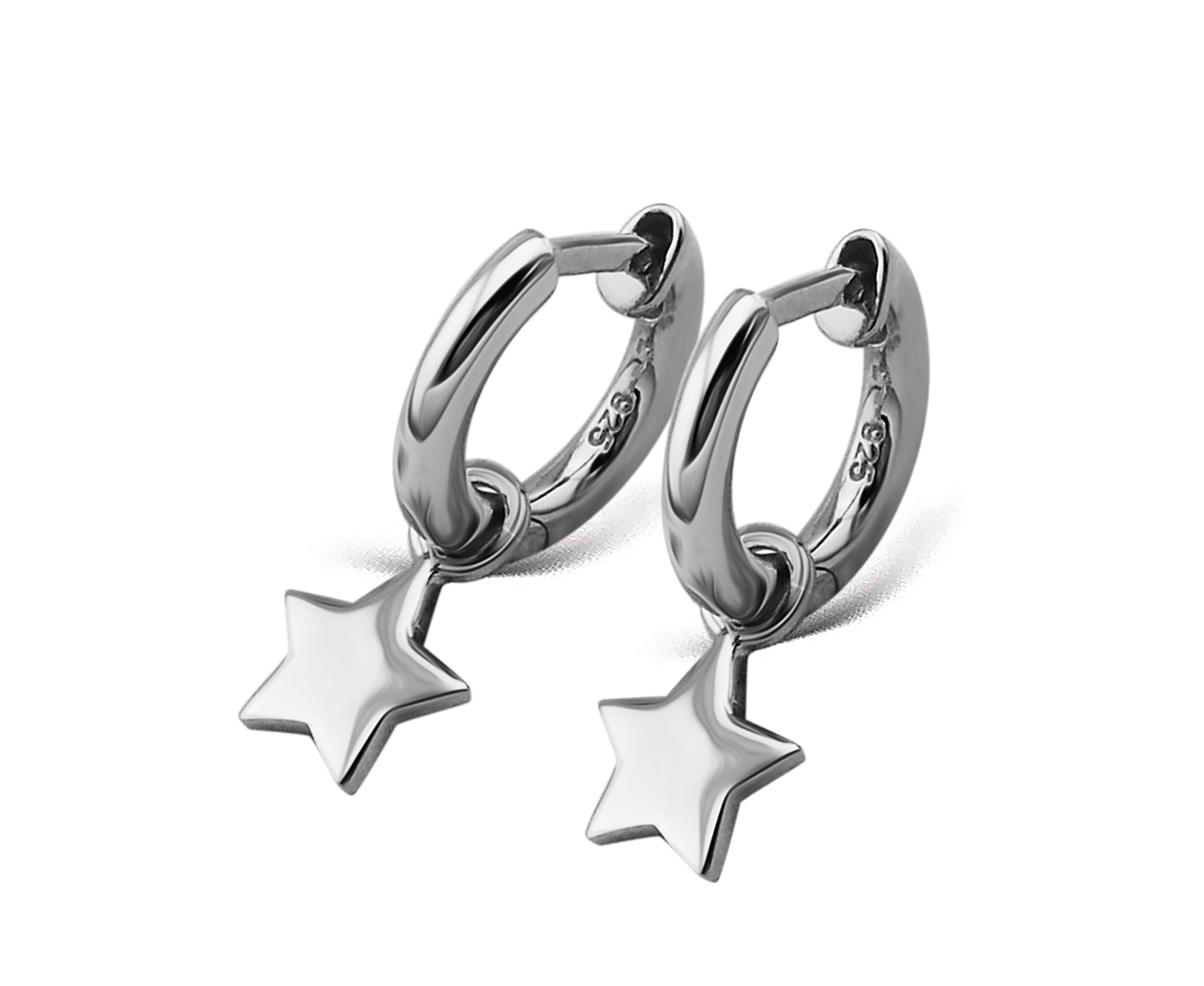 Oorringen met Ster Hanger Zilver JE011S-0
