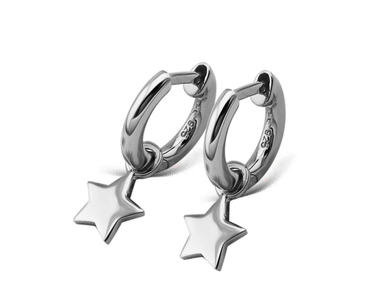 Oorringen met Ster Hanger Zilver JE011S-0