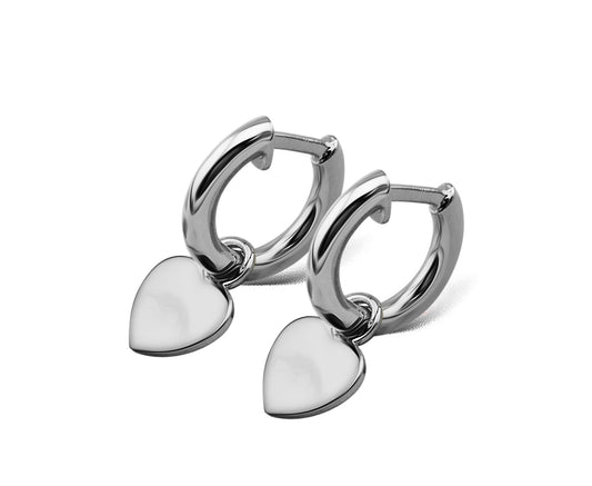 Oorringen met Hartje Zilver JE012S-0