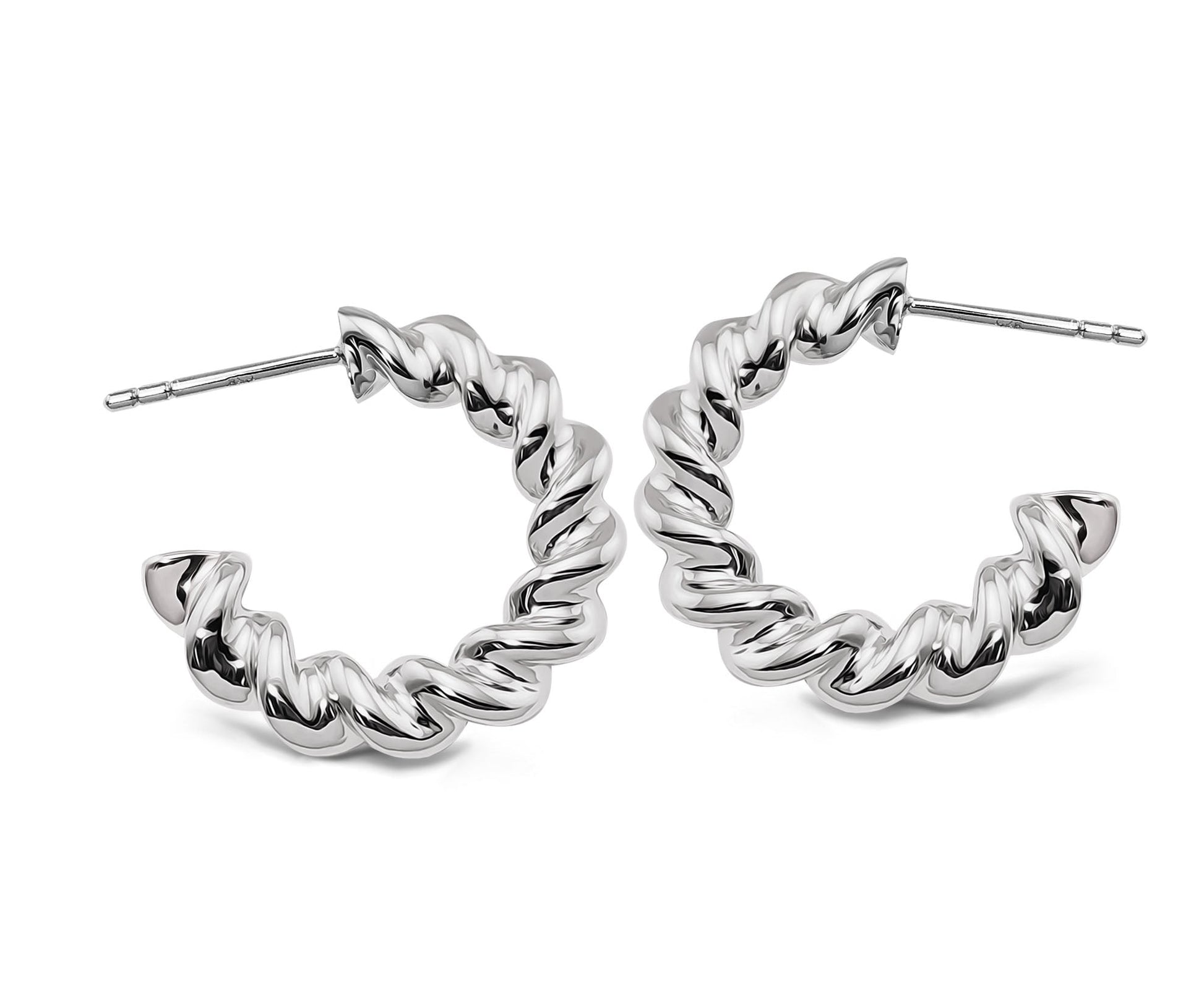 Oorbellen gedraaid zilver JE031S-0