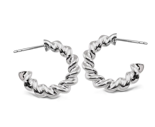 Oorbellen gedraaid zilver JE031S-0